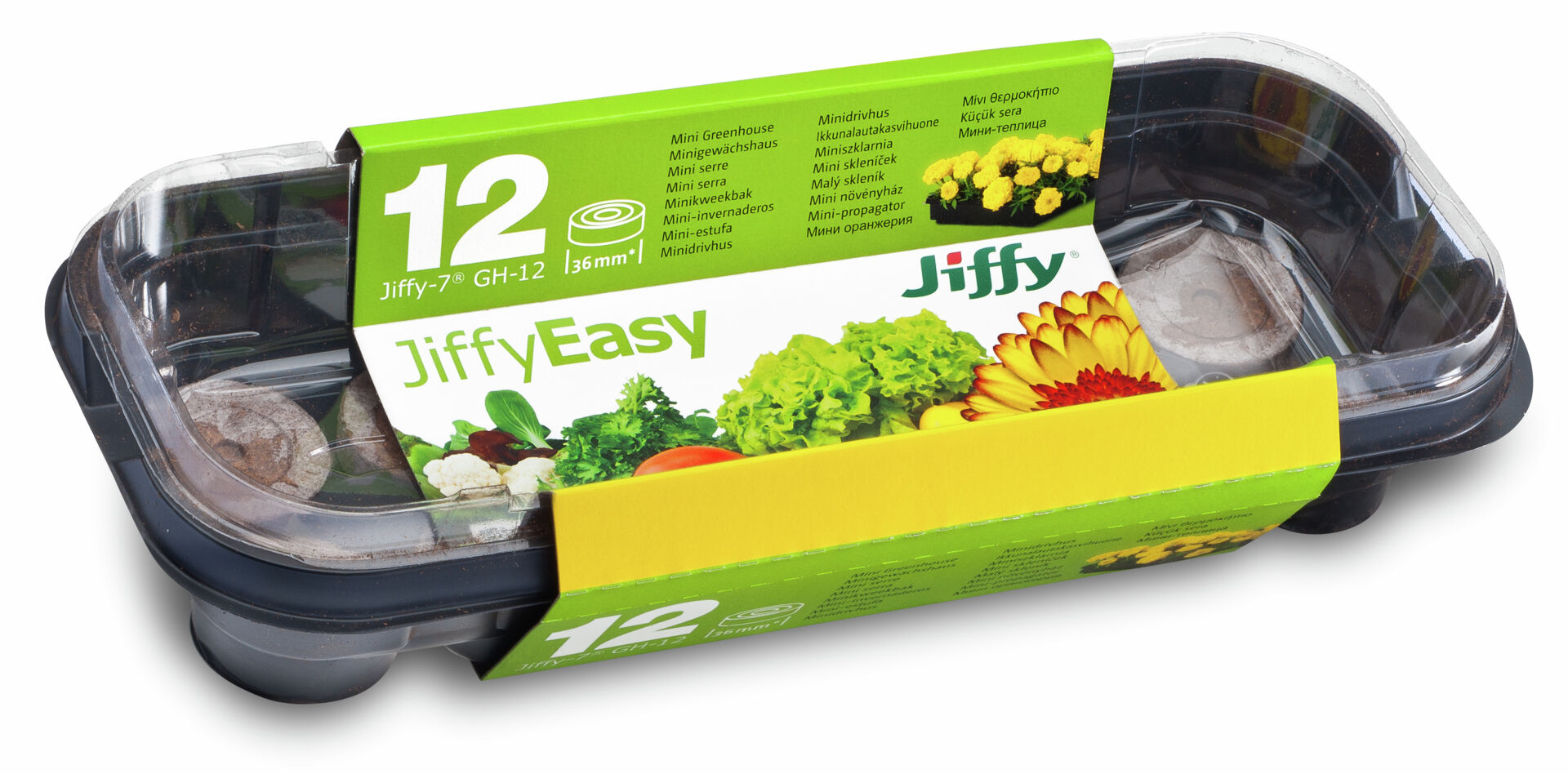 Kasvihuone ja pelletit 12 kpl Jiffy