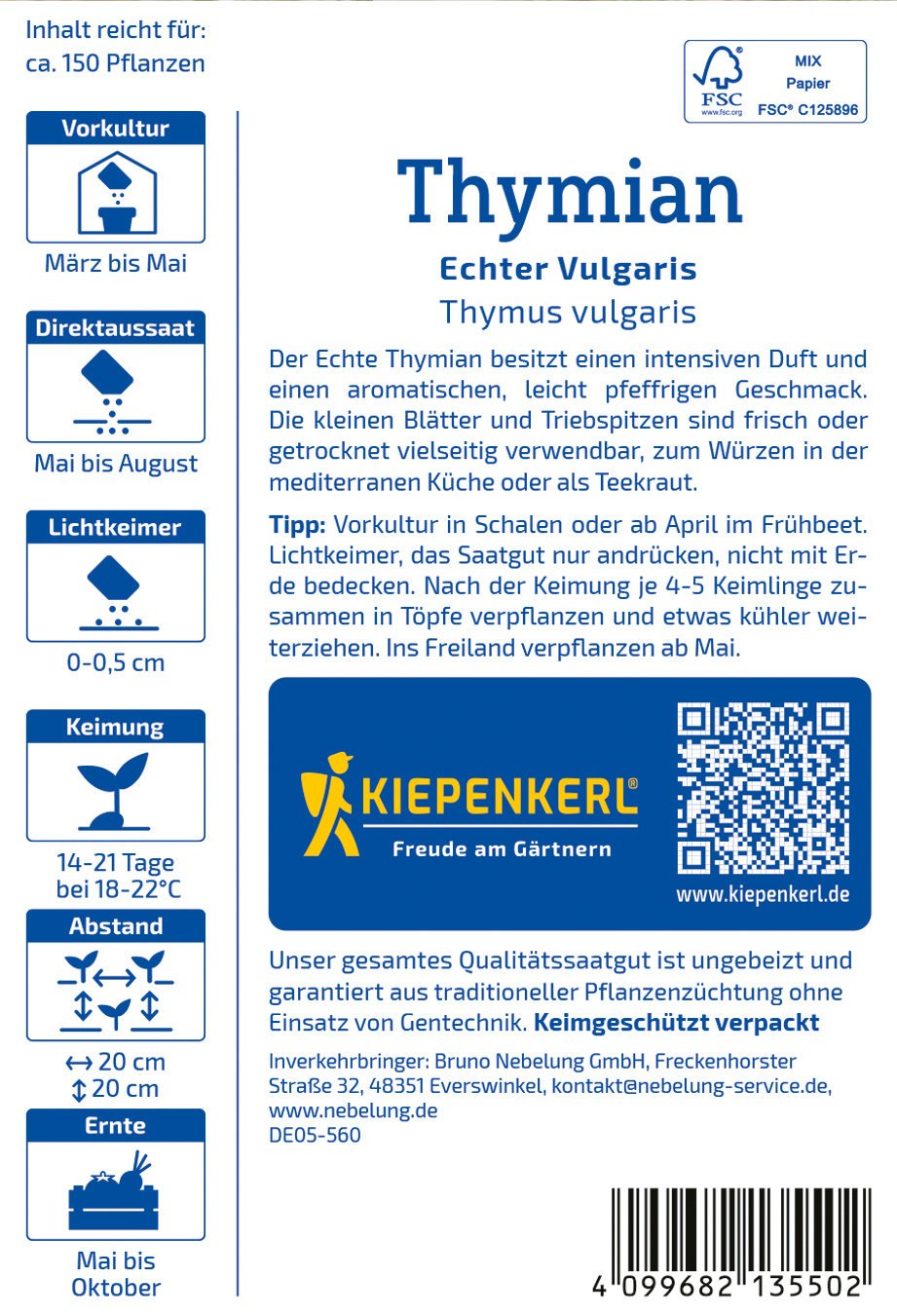 Timjami 'Echter Vulgaris' Kiepenkerl - Image 2